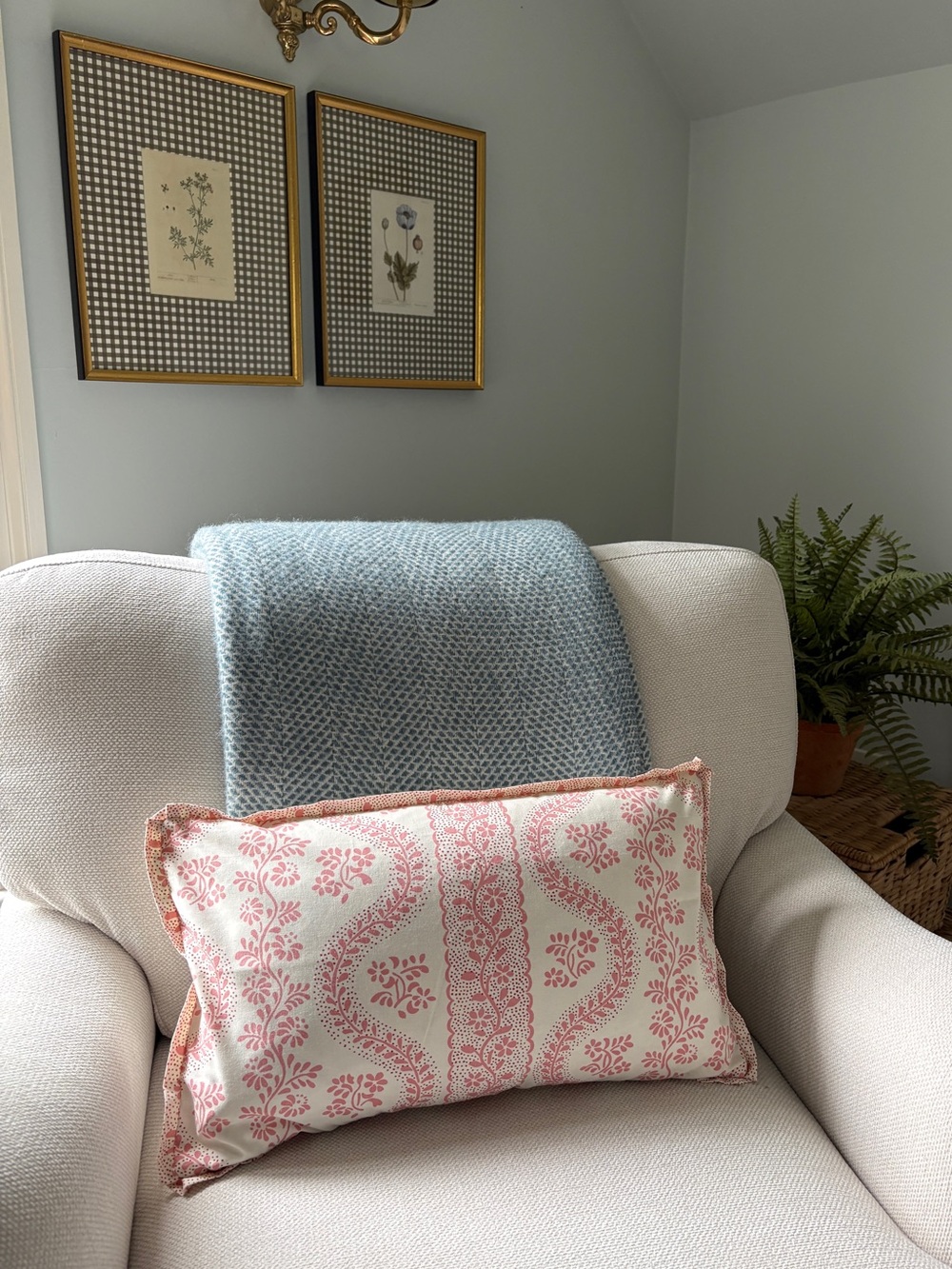Pair of Sister Parish Dolly Pillow Covers in Pink